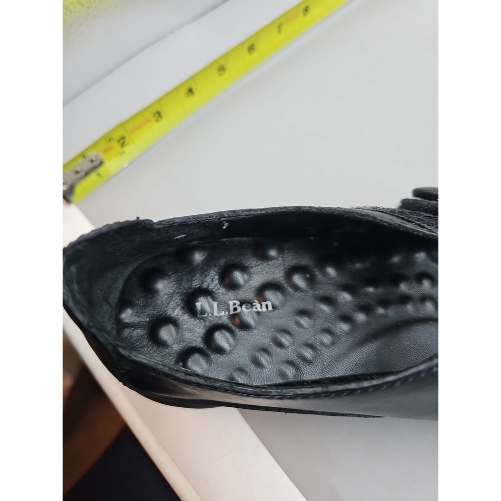 L.L. Bean Black Pebbled Leather Mary Jane Women's Shoes Sz 8 M - Picture 5 of 7